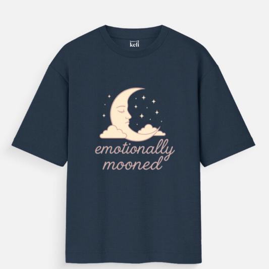 Emotionally Mooned Unisex Oversized Cotton T-Shirt