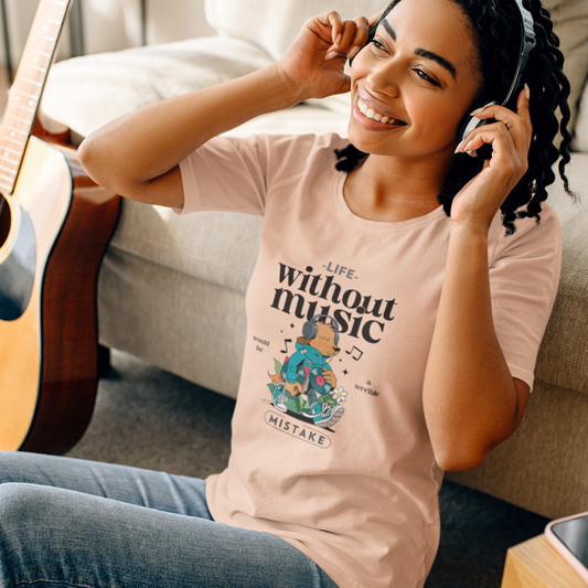 No Music, Big Mistake Relaxed Fit Unisex T-Shirt