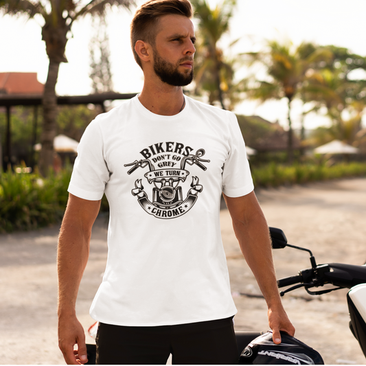 Bikers Don’t Grey Unisex Relaxed Fit Cotton T-Shirt