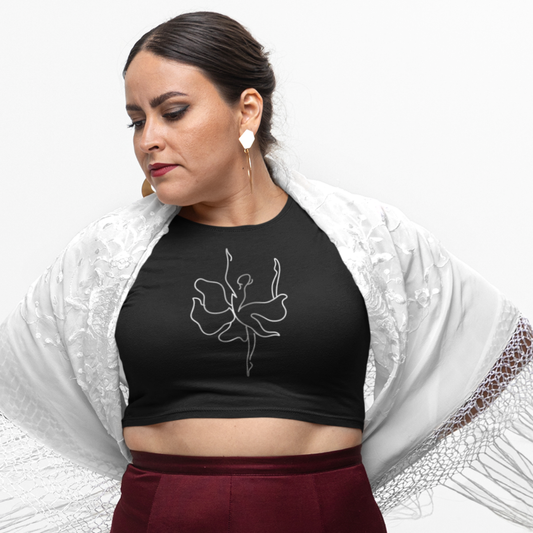 Dancing in Silver Women’s Crop T-Shirt