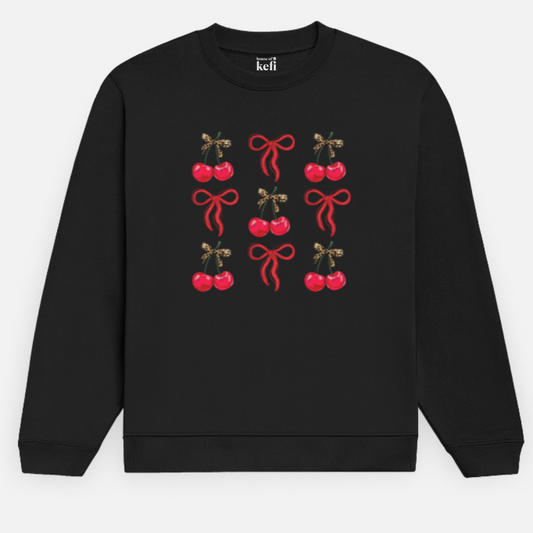 Cherry Bow Babe Sweatshirt