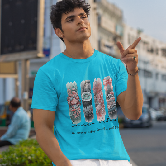 Cancer Vibes Unisex Relaxed Fit Cotton T-Shirt