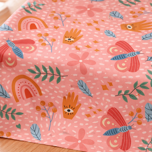 Blush Boho Butterfly Garden Table Runner