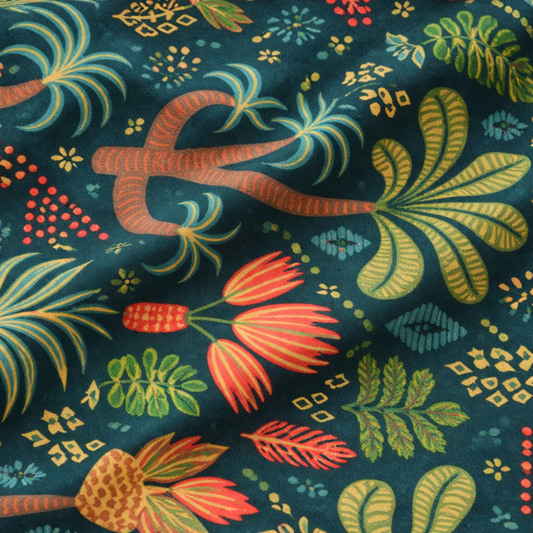 Midnight Boho Tropical Garden Table Runner