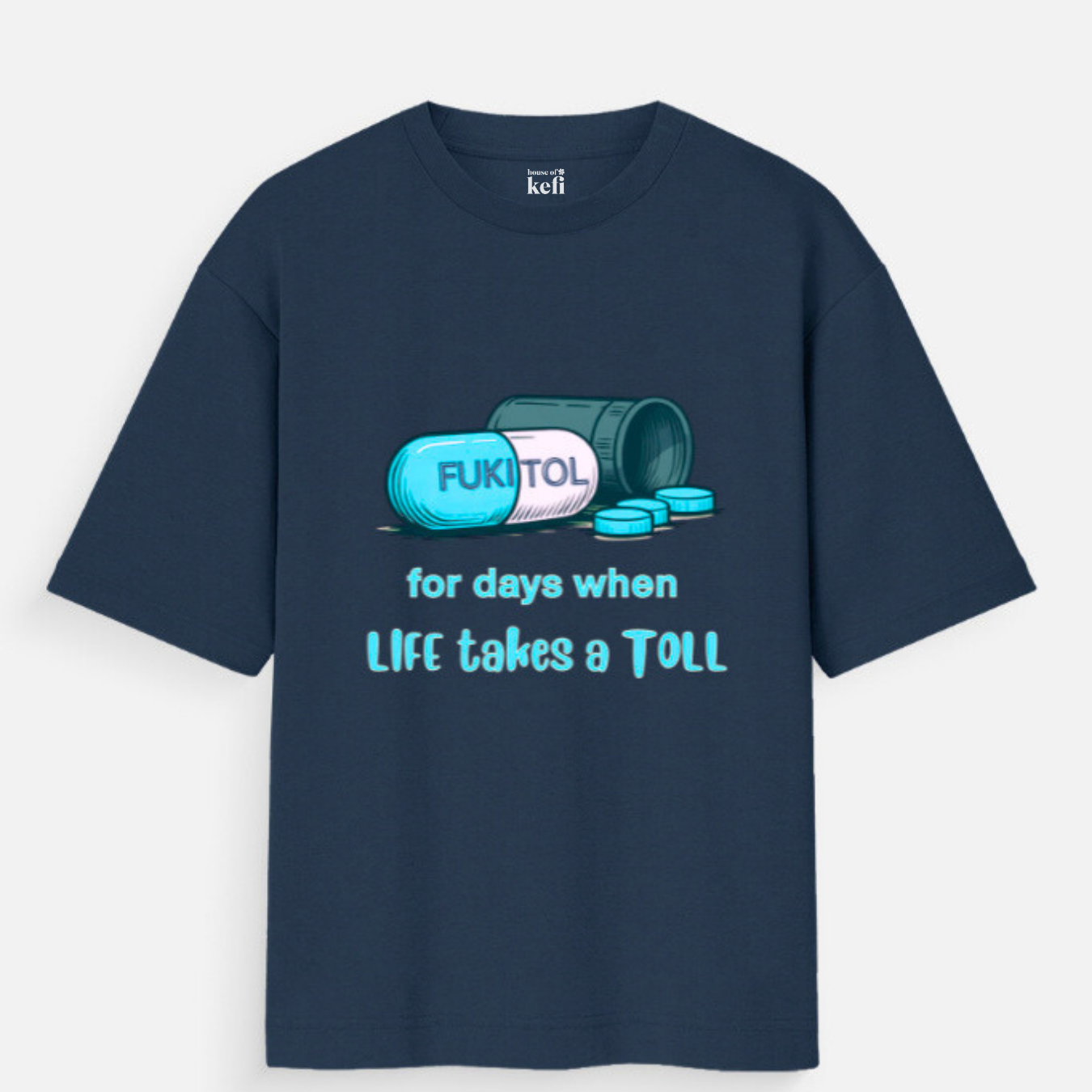 When Life Takes a Toll Unisex Oversized Cotton T-Shirt