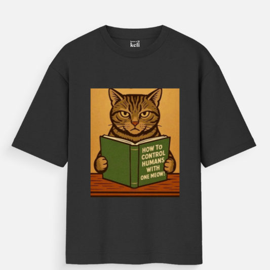 Meow in Charge Unisex Oversized Cotton T-Shirt