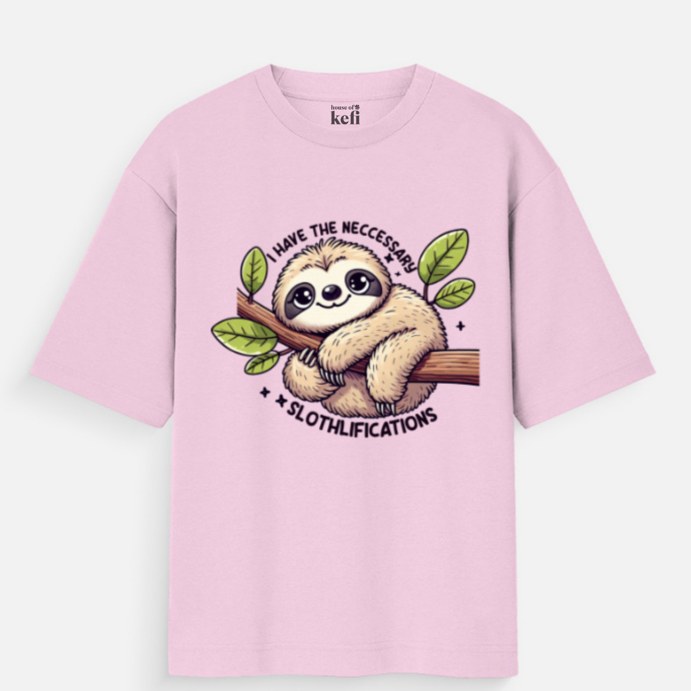 Sloth Qualifications Unisex Oversized Cotton T-Shirt