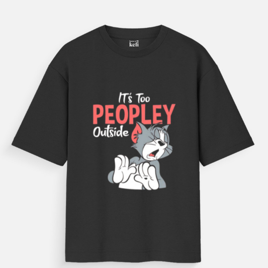 Too Peopley Outside Unisex Oversized Cotton T-Shirt