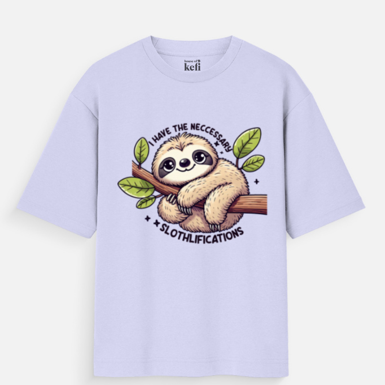 Sloth Qualifications Unisex Oversized Cotton T-Shirt