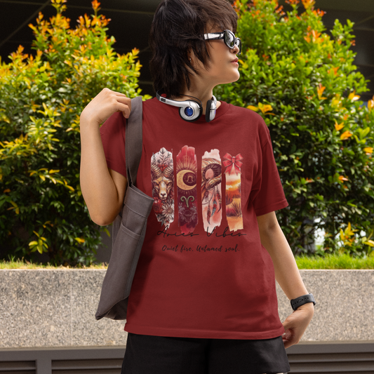 Aries Vibes Unisex Relaxed Fit Cotton T-Shirt