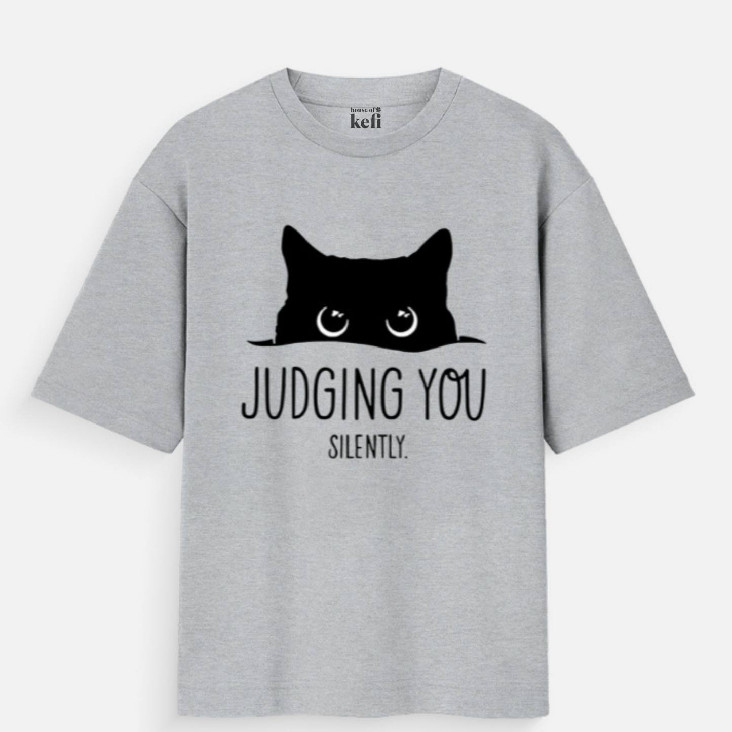 Judging You Silently Unisex Oversized Cotton T-Shirt