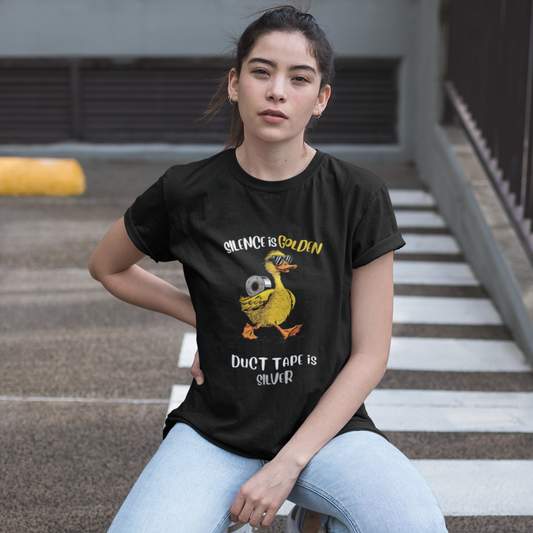 Silence is Golden Funny Unisex Cotton Oversized T-shirt