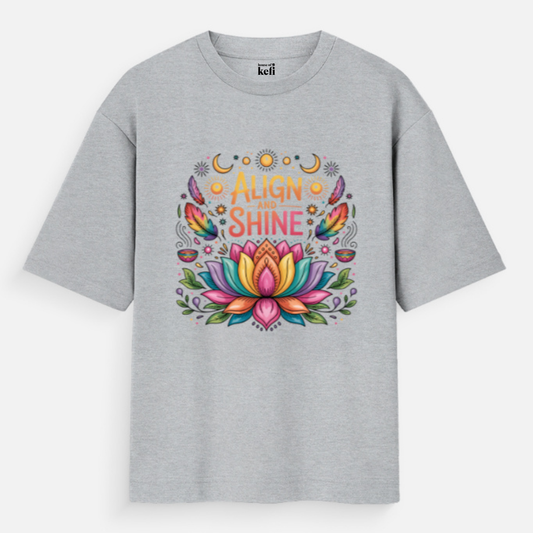 Align and Shine Unisex Oversized Cotton T-Shirt