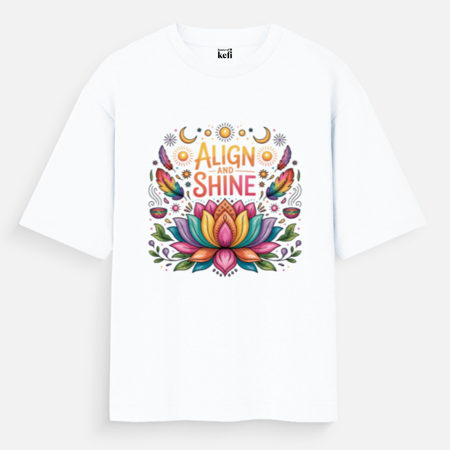 Align and Shine Unisex Oversized Cotton T-Shirt