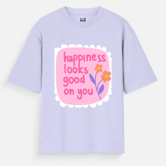 Happy Looks Good Unisex Oversized Cotton T-Shirt
