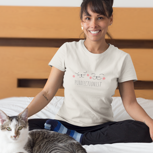 Purrfectionist Unisex Relaxed Fit Cotton T-Shirt