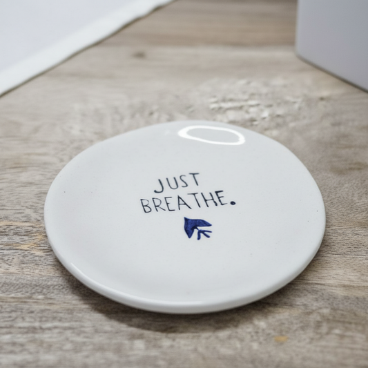 Just Breathe Handmade Ceramic Coasters
