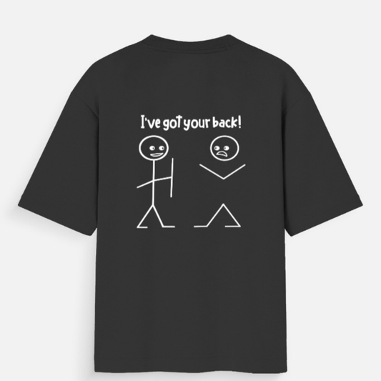 Funny Stick Figure Joke Unisex Oversized Cotton T-shirt