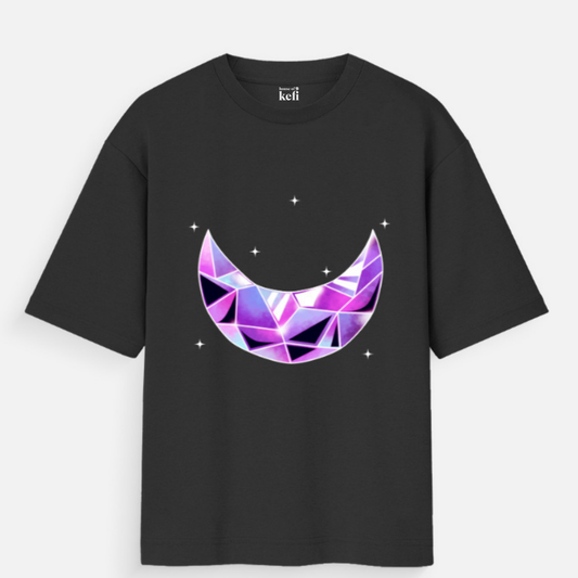 Crystal Moon Unisex Oversized Cotton T-Shirt