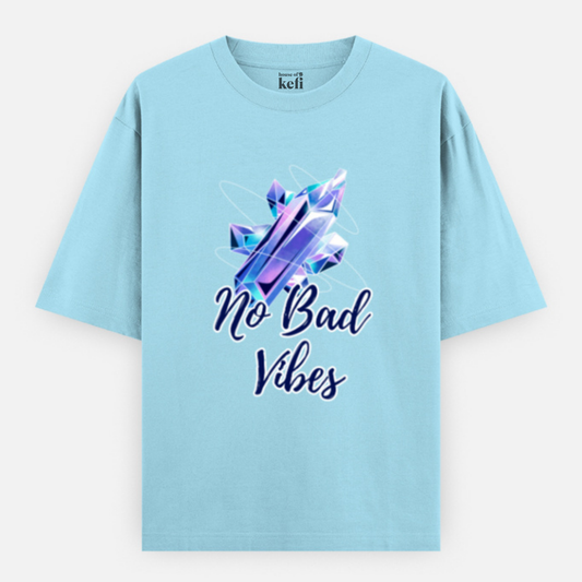 No Bad Vibes Unisex Oversized Cotton T-Shirt