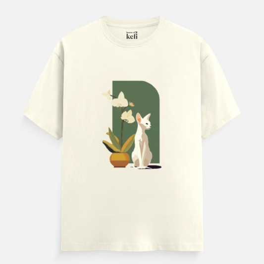 Feline Serenity Unisex Relaxed Fit Cotton T Shirt