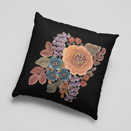 Midnight Garden Bloom Cushion Cover
