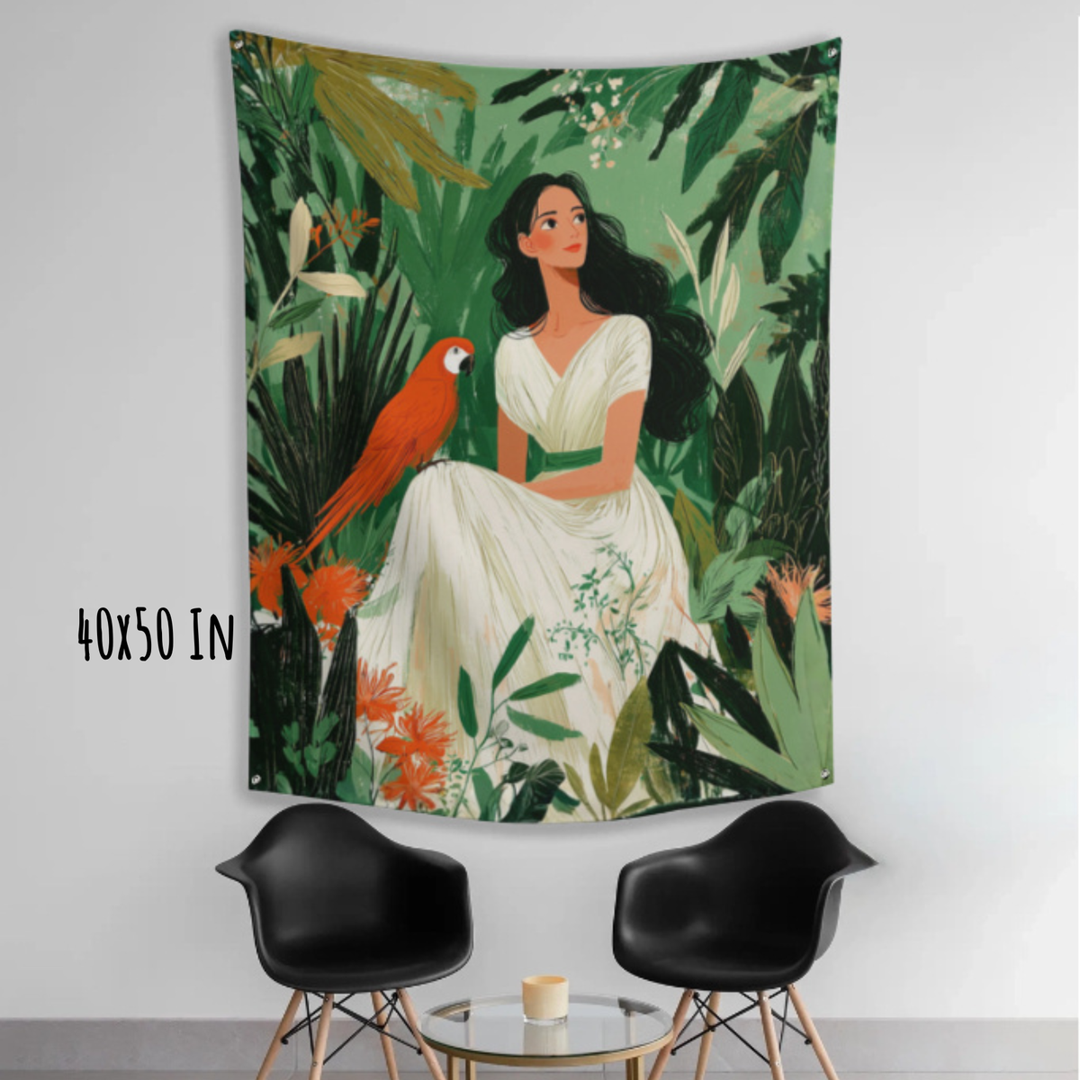Garden of Ease Fabric Wall Tapestry