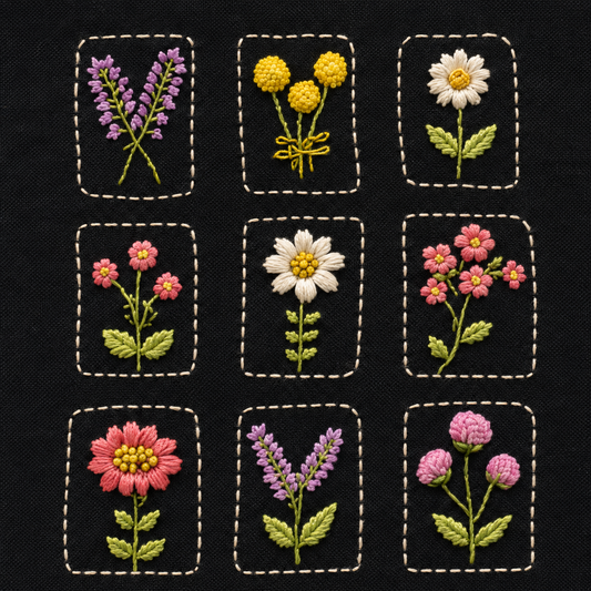 Boho Wildflower Gallery Hand-Embroidered Tote Bag