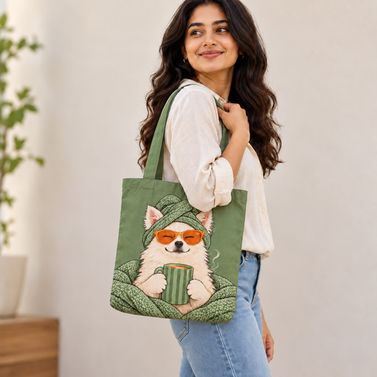 Cosy Spitz Coffee Break Tote Bag With Zipper