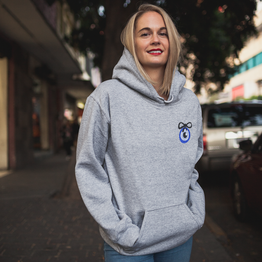 Unisex Evil Eye Bow Regular Fit Hoodie