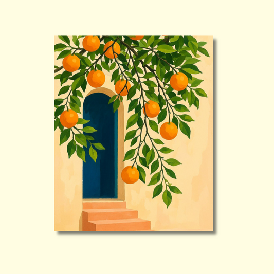 Tangerine Days Stretched Canvas Art Print 16 x 20 Inches