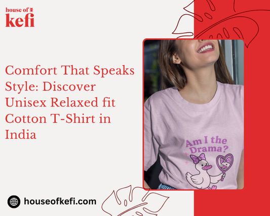 unisex relaxed fit cotton t-shirt in India 