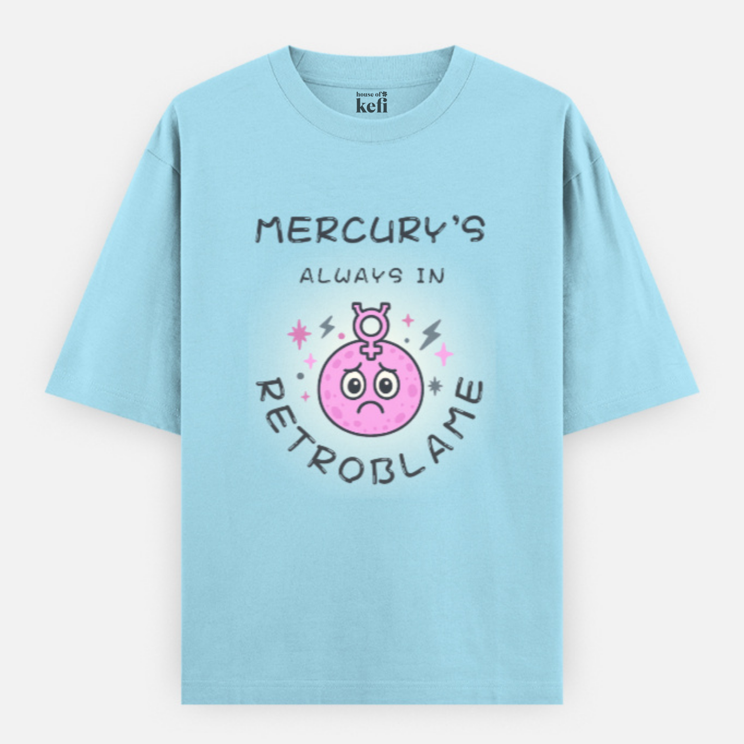 Mercury’s Always in Retroblame Unisex Oversized Cotton T-Shirt