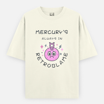 Mercury’s Always in Retroblame Unisex Oversized Cotton T-Shirt