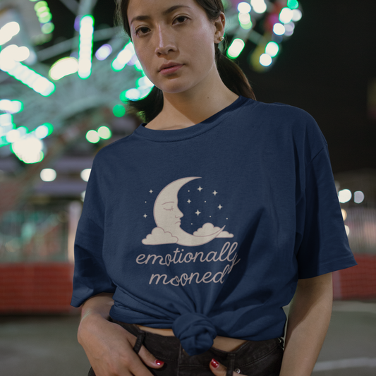 Emotionally Mooned Unisex Oversized Cotton T-Shirt