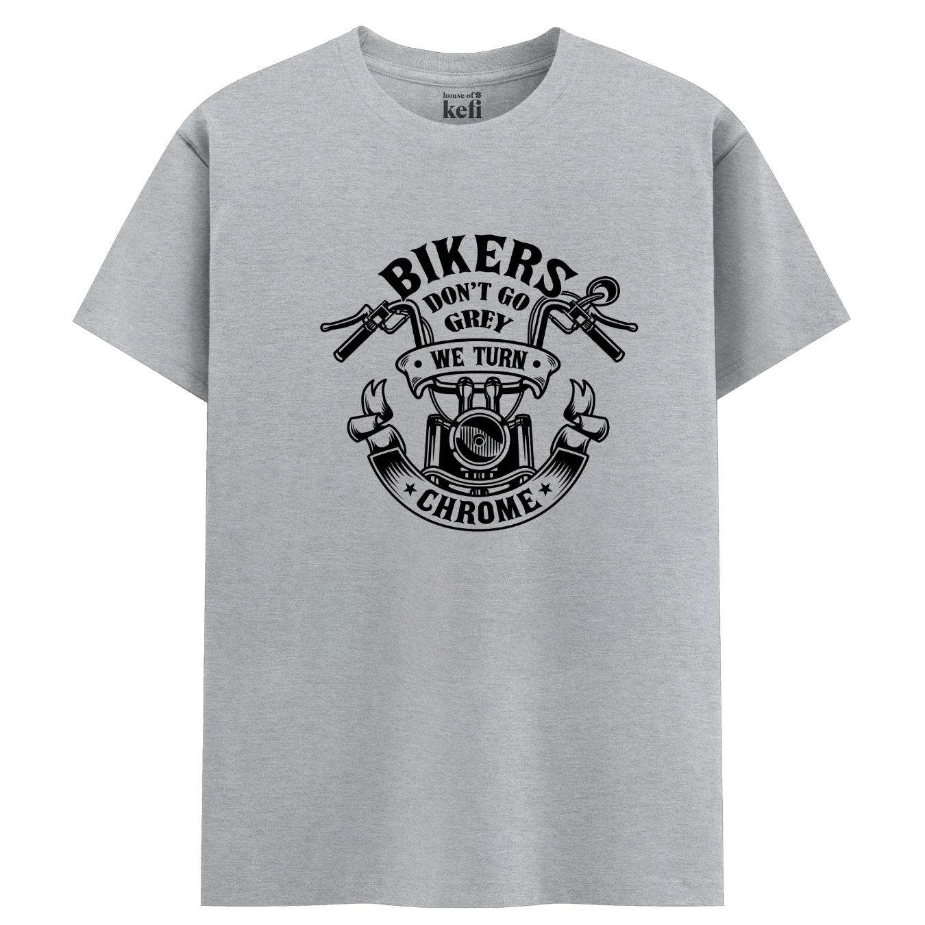 Bikers Don’t Grey Unisex Relaxed Fit Cotton T-Shirt