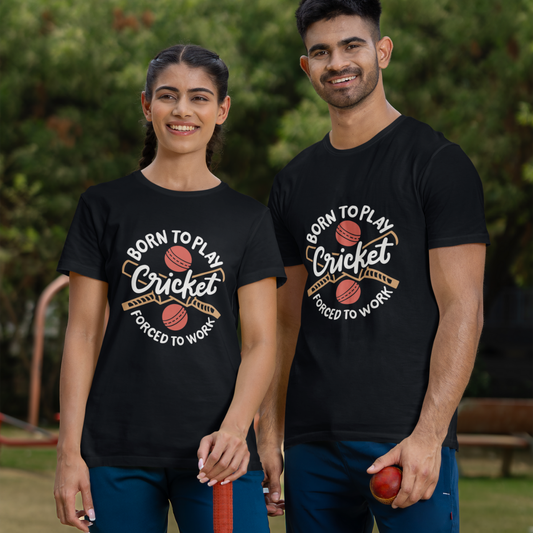 Born to Play Cricket Unisex Relaxed Fit T-Shirt