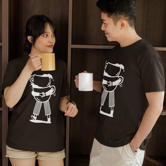 Warm Hugs, Hot Sips Unisex Relaxed Fit T-Shirt