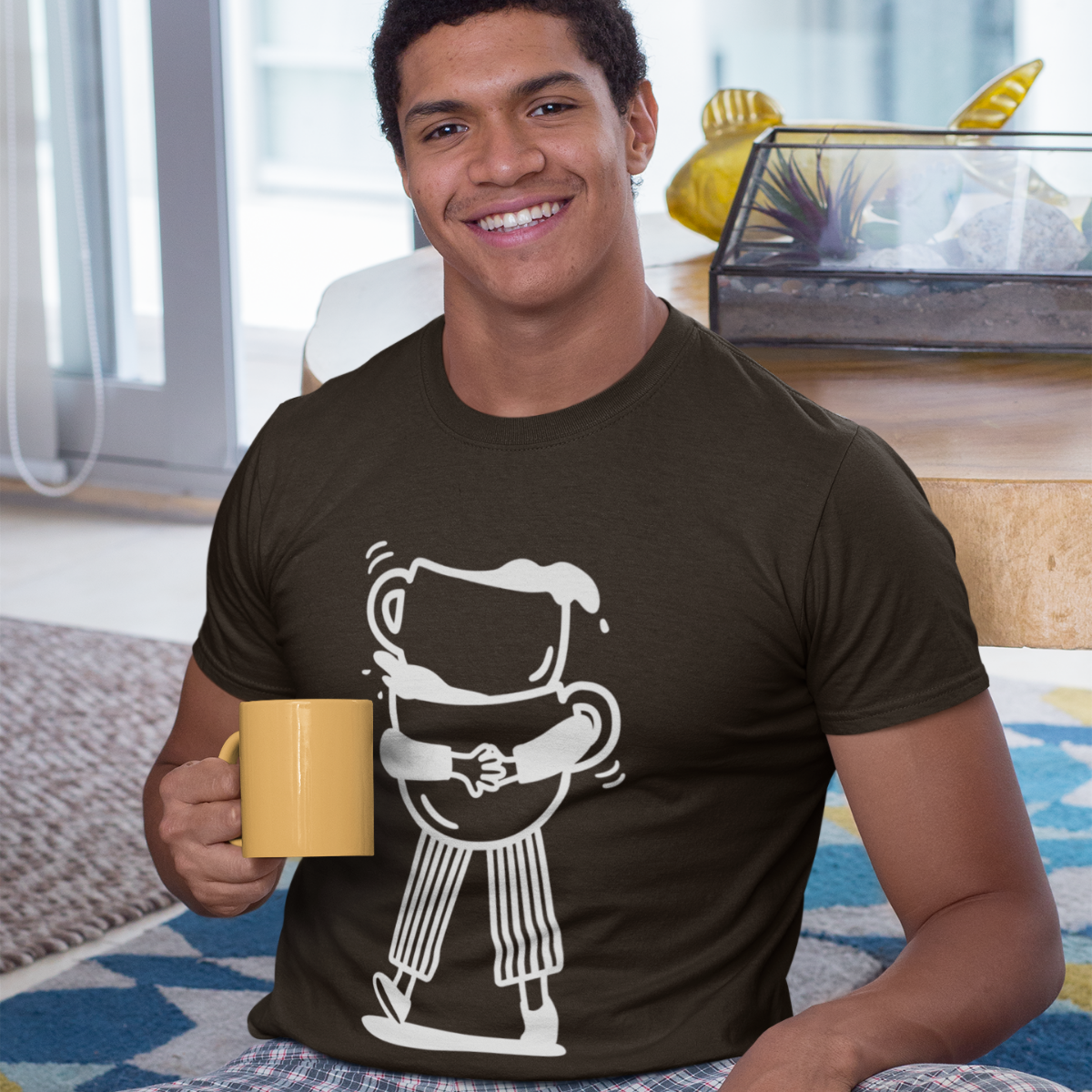 Warm Hugs, Hot Sips Unisex Relaxed Fit T-Shirt