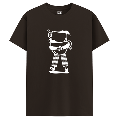 Warm Hugs, Hot Sips Unisex Relaxed Fit T-Shirt