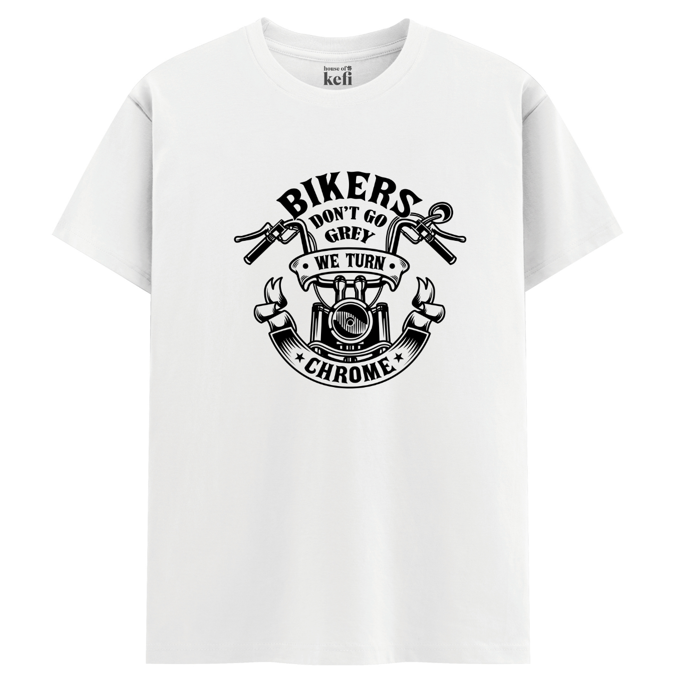 Bikers Don’t Grey Unisex Relaxed Fit Cotton T-Shirt