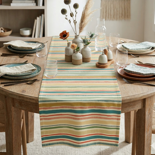 Boho Stripe Story Table Runner