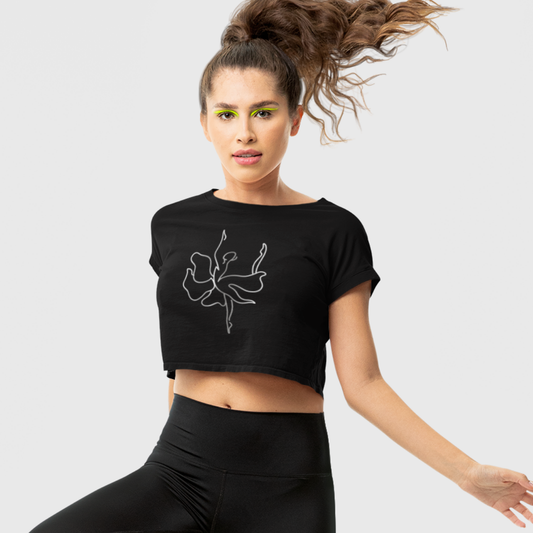 Dancing in Silver Women’s Crop T-Shirt
