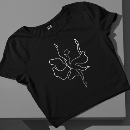 Dancing in Silver Women’s Crop T-Shirt
