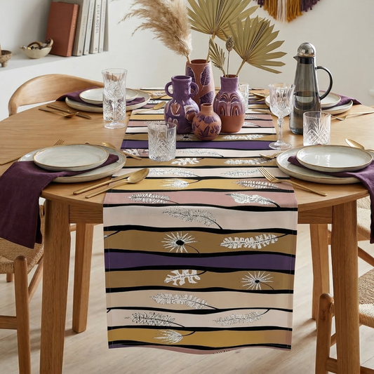 Earthy Boho Foliage Table Runner