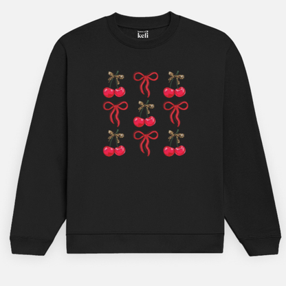 Cherry Bow Babe Sweatshirt