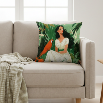 Boho Quiet Garden Muse Cushion Cover