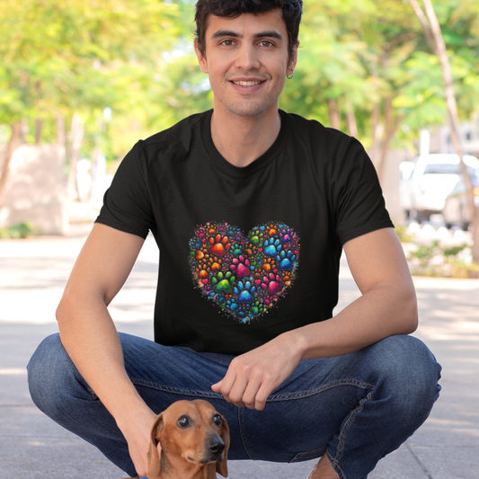 Paw Prints Unisex Oversized Cotton T-Shirt