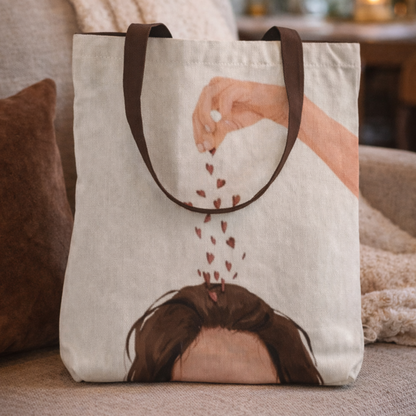 Self Love Canvas Tote Bag with Zipper