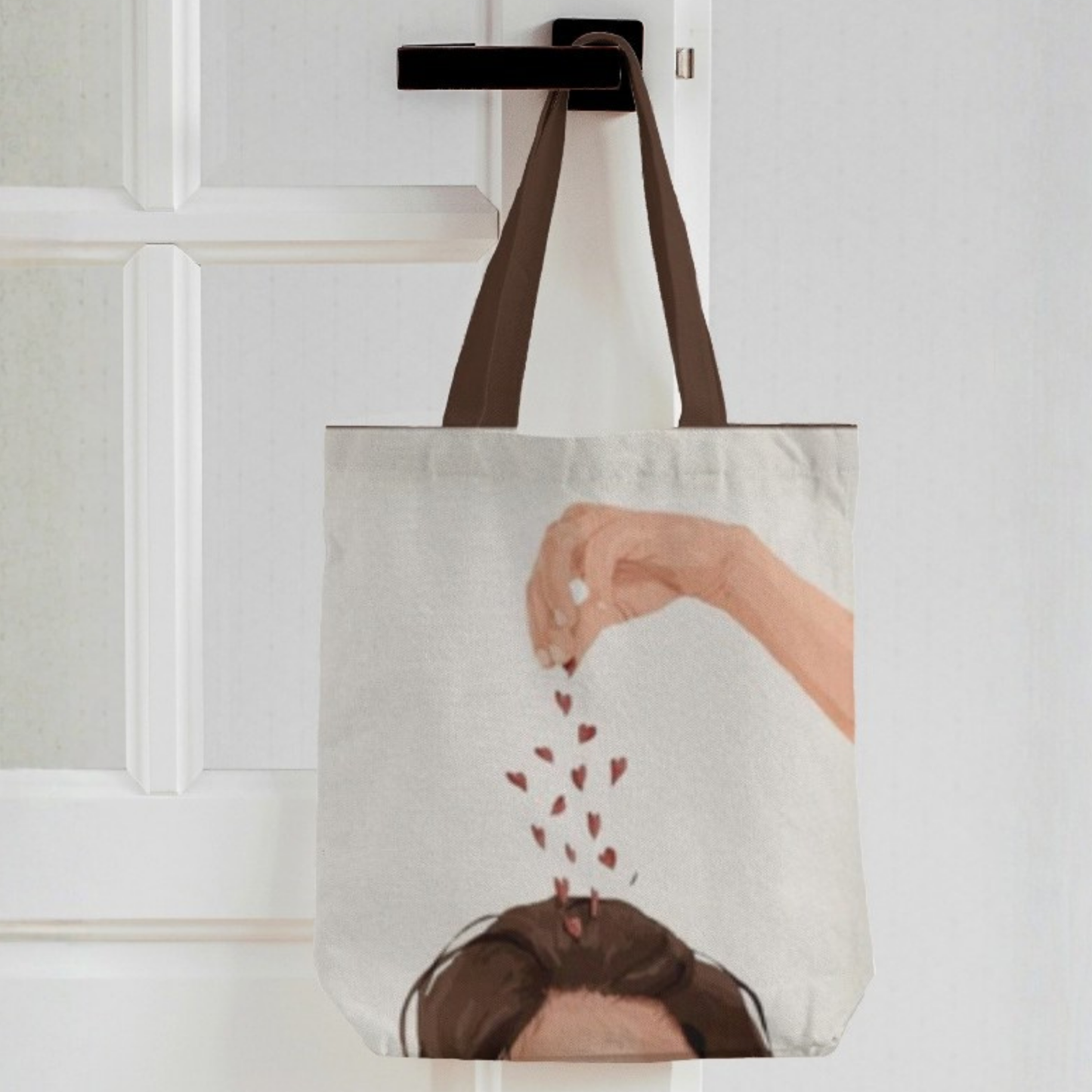 Self Love Canvas Tote Bag with Zipper